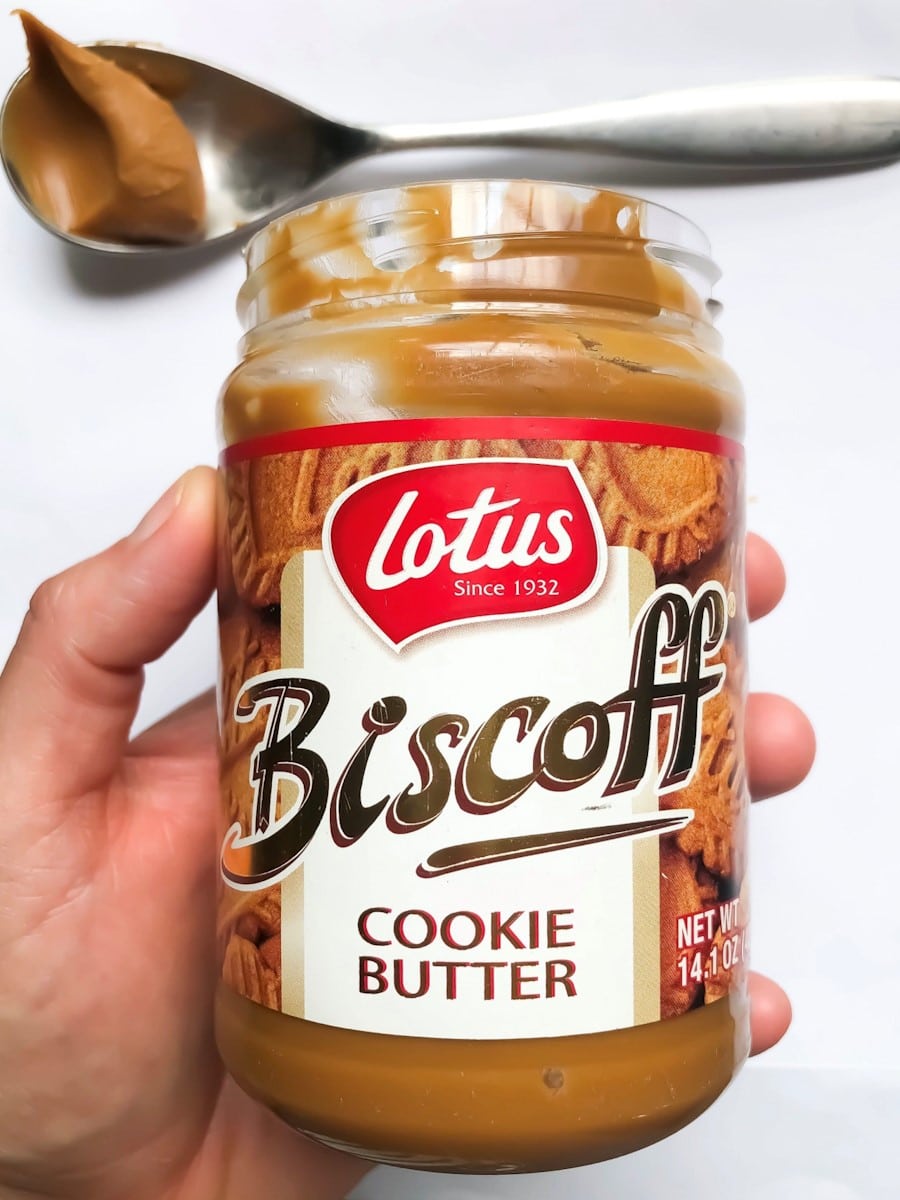 Lotus Biscoff cookie butter used in Speculoos cookie butter ice cream